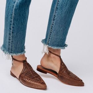 Free People Brown Woven Flats